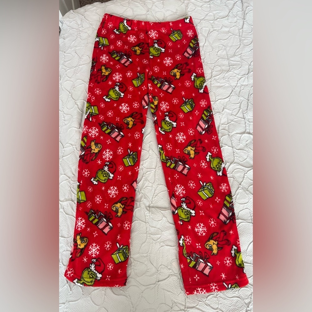 Dr. Seuss The Grinch Pajama Sleepwear Red Soft Pants US Women Size M‎ (0541) - Picture 3 of 12